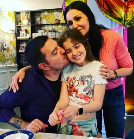 Rita Iannaccone with her husband Daniele Farefuturo Rosata and daughter Sophia Rosata in 2021.